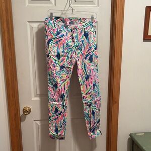 Lilly Pulitzer Pink and Blue Patterned Pants